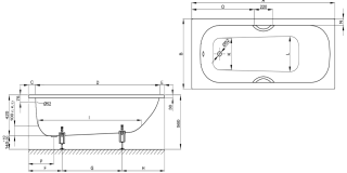 Стальная ванна Bette BetteForm 2941-000 150x70 см белый